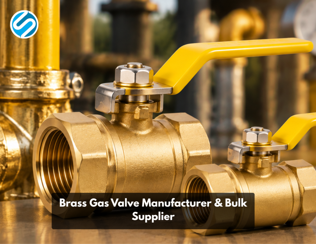 Brass gas valve